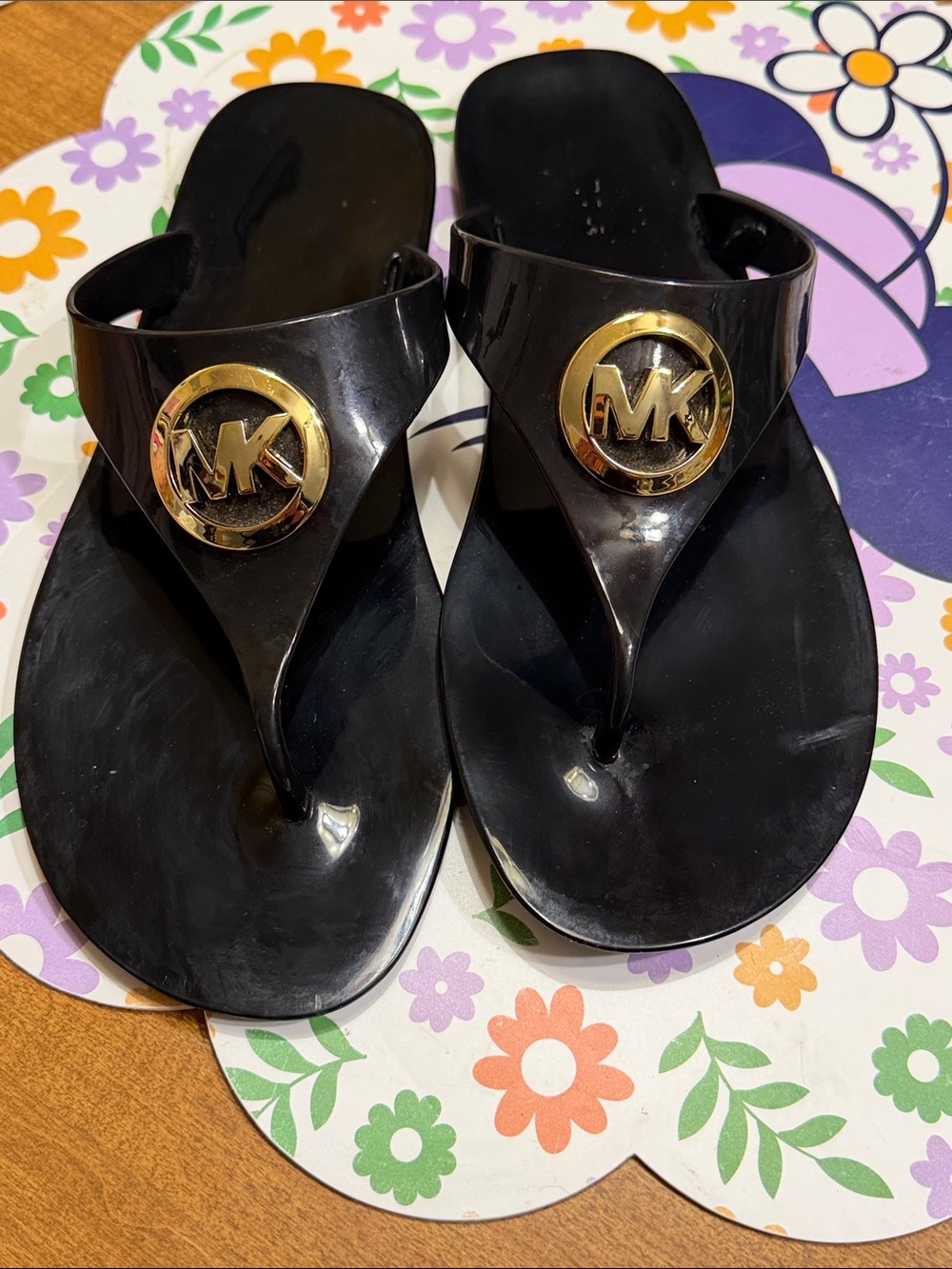 Michael Kors Lillie Jelly Thong Sandals sz 8 - Picture 5 of 6